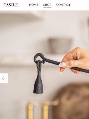 CASTLE. Black Iron Candle Snuffer – Artisan Crafted | 8" Long